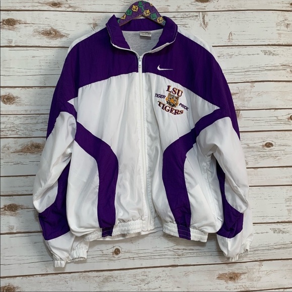 Vintage Nike Lsu Tigers Windbreaker 
